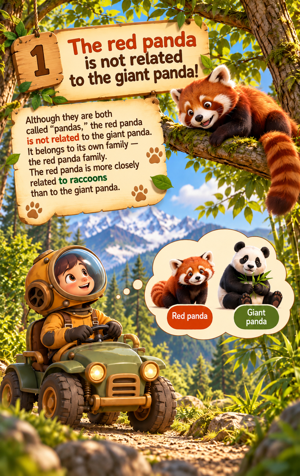Meet the Red Panda, illustrated page 1 of 5